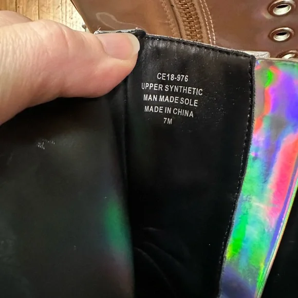 Current mood butterfly boots rave festival fairy wing holographic holiday silver - Picture 9 of 11